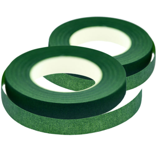 Dark Green  Floral Tapes (60 Yards) Binds Flower Stems Together for Bouquets Corsages Boutonnieres 2-Pack
