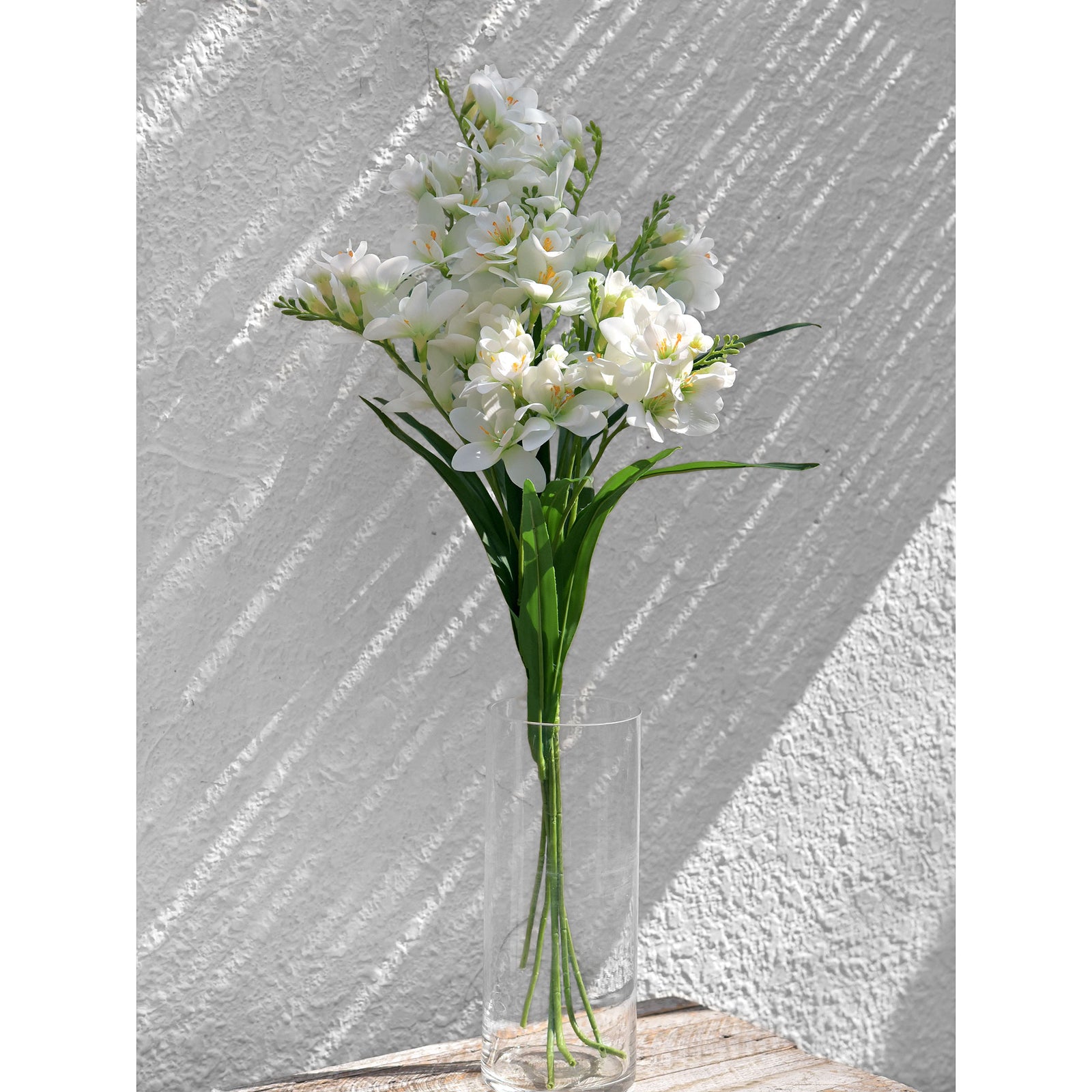 Real Touch Freesia (White) Long Stem Realistic Artificial Flowers, Wedding, Home Decor, Arrangment 6 Stems -FiveSeasonStuff
