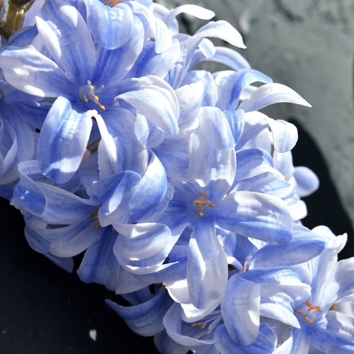 Real Touch Hyacinth (Tranquil Blue) Artificial Flowers ‘Petals Feel and Look like Fresh Hyacinth' Wedding, Home Decor, Arrangement 2 Stems