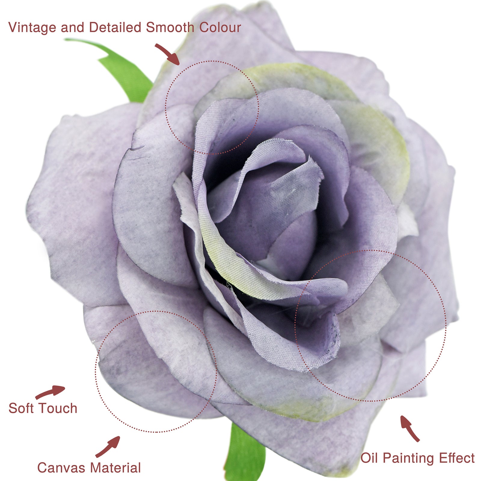 Vintage Silk Rose Head Artificial Flowers