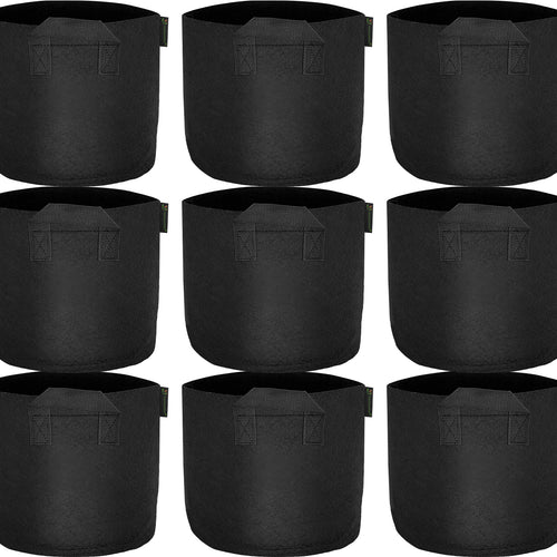 FiveSeasonStuff 9 Pack 7 Gallons Grow Bags Aeration Smart Gardening