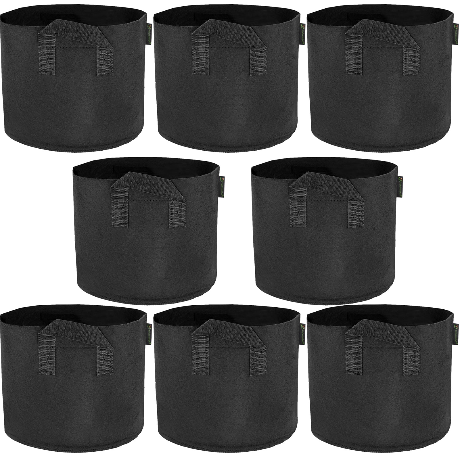 fiveseasonstuff-8-pack-5-gallons-grow-bags-black-breathable-fabric-pots-for-healthier-plants-flowers-heavy-duty-thick-container-with-tear-resistant-handles-aeration-planters-for-smart-gardening