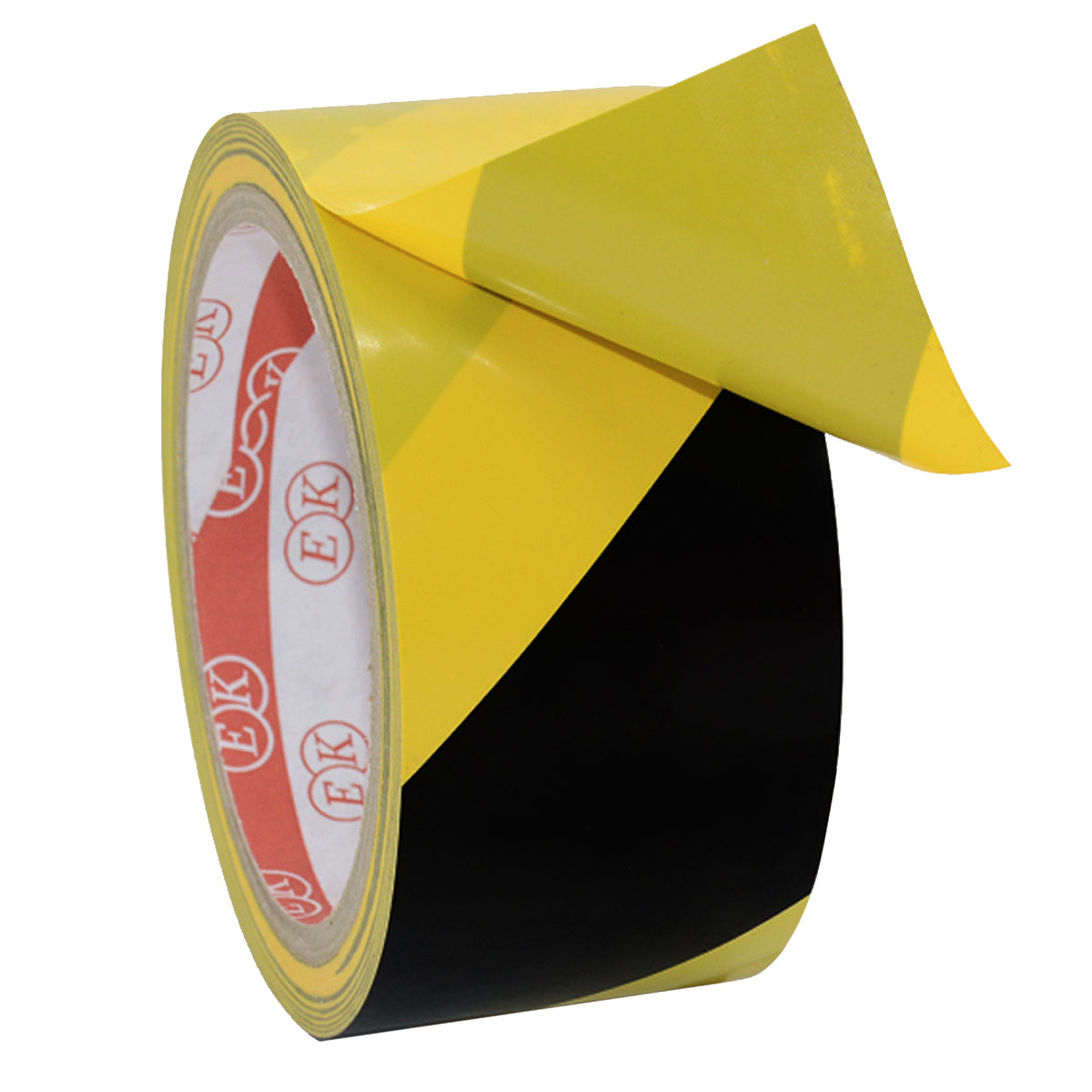 High Strength Adhesive Single-Sided Black and Yellow Standard Hazard Safety Warning Floor Tape for Social Distance, Strong and Water Resistant Tape (4.5cm x 17 meters)